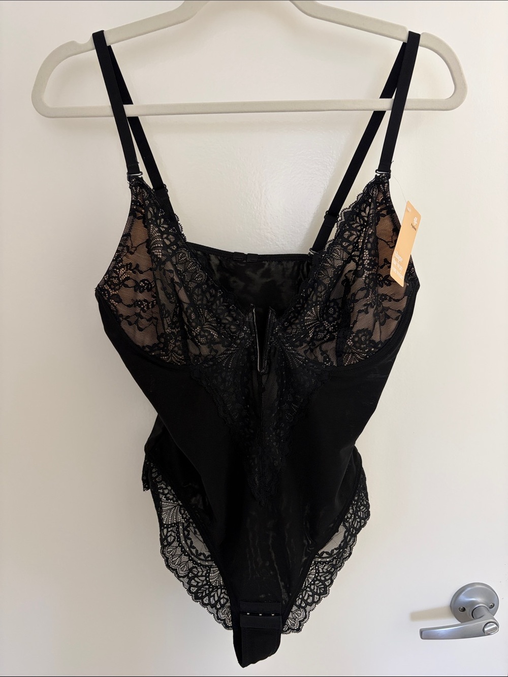 POPILUSH Black Lace Bodysuit Shapewear - Women Intimates L NWT